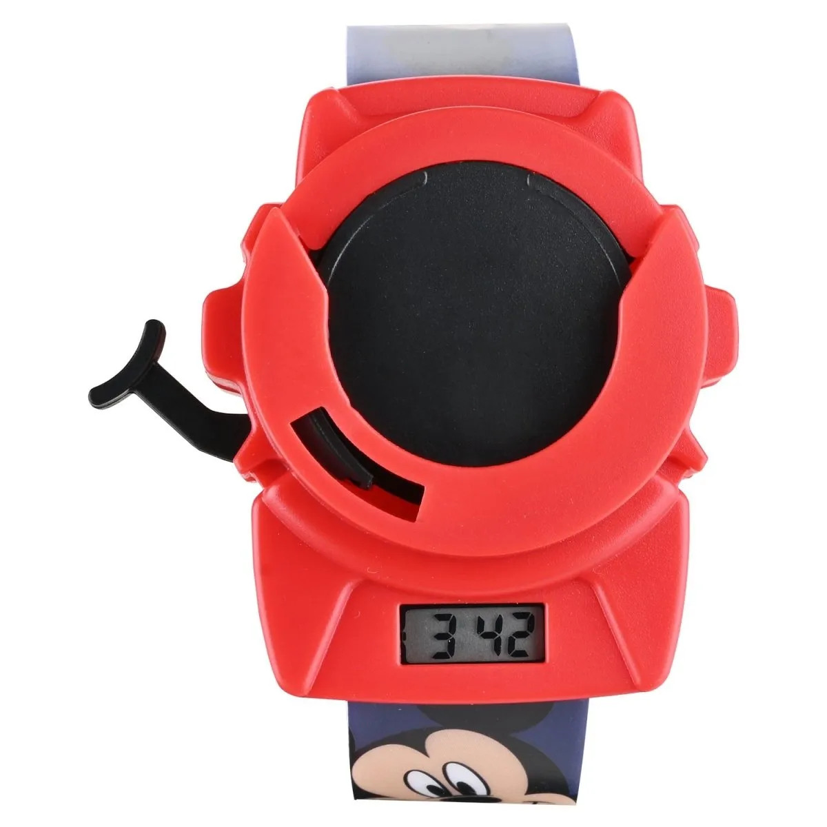 Disney Mickey Disc Shooter Digital Watch- Blue