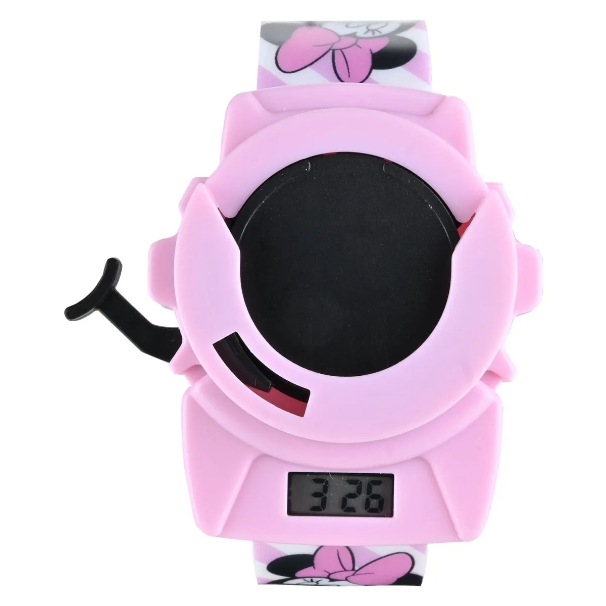 Disney Minnie Disc Shooter Digital Watch- Pink