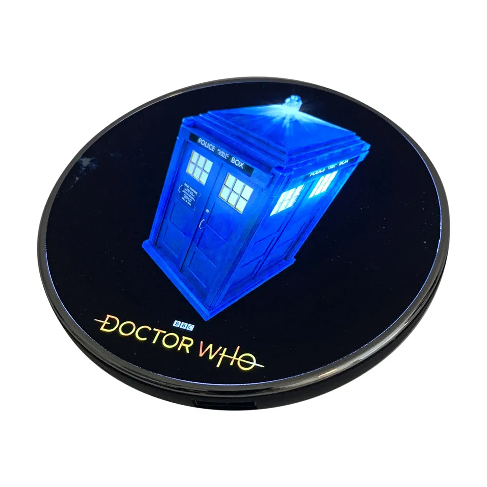 Doctor Who TARDIS Qi Wireless Charger With Illuminated TARDIS & Built-In Power bank