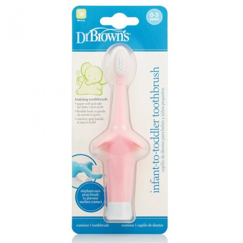 Dr.Brown's Infant-to-Toddler Toothbrush- Pink Elephant