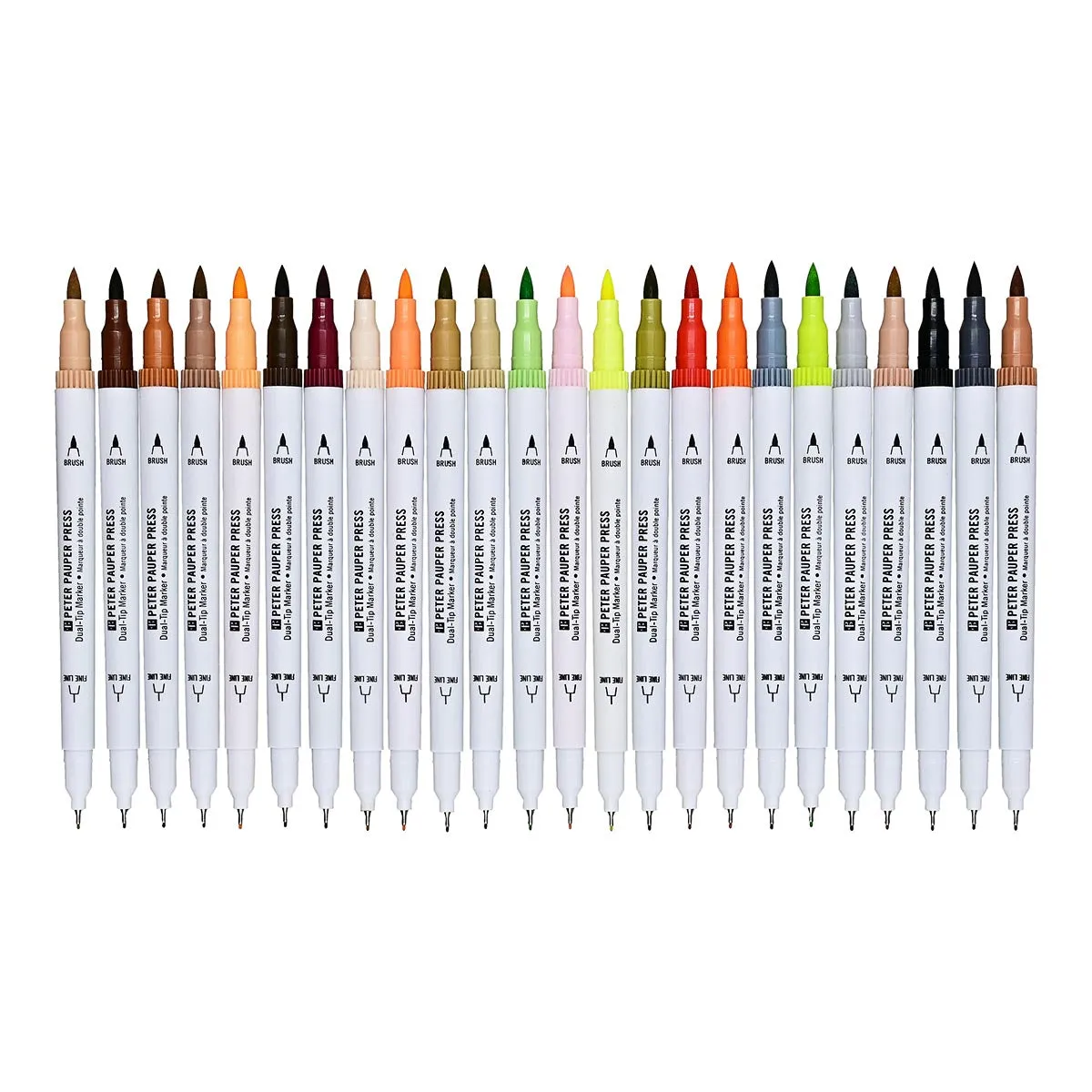 Dual-Tip Skin Tone Markers - 24 Colours