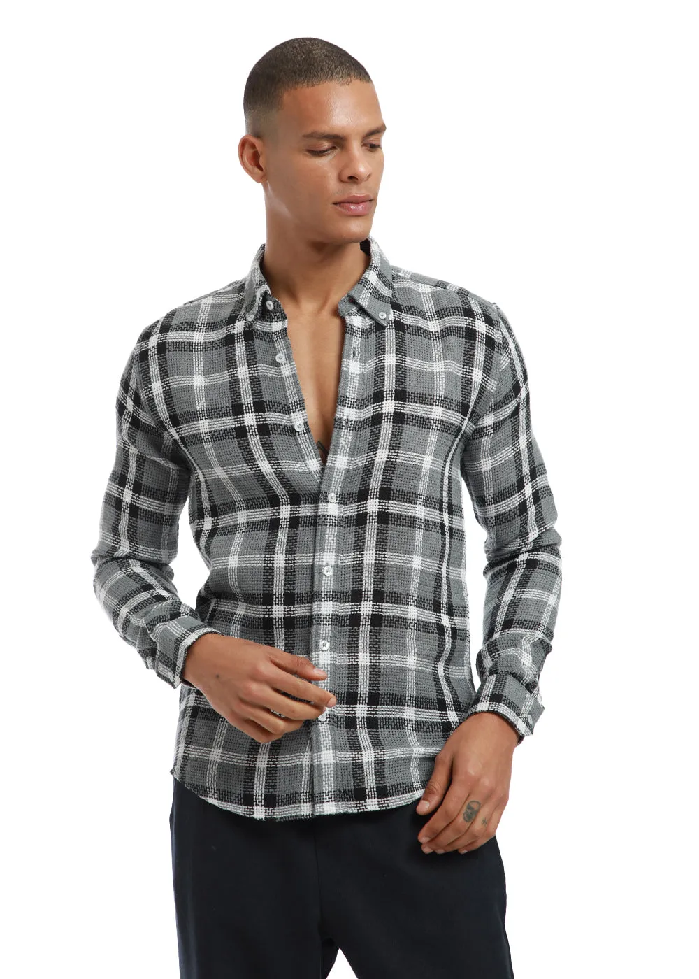 Dulet Gray Check shirt