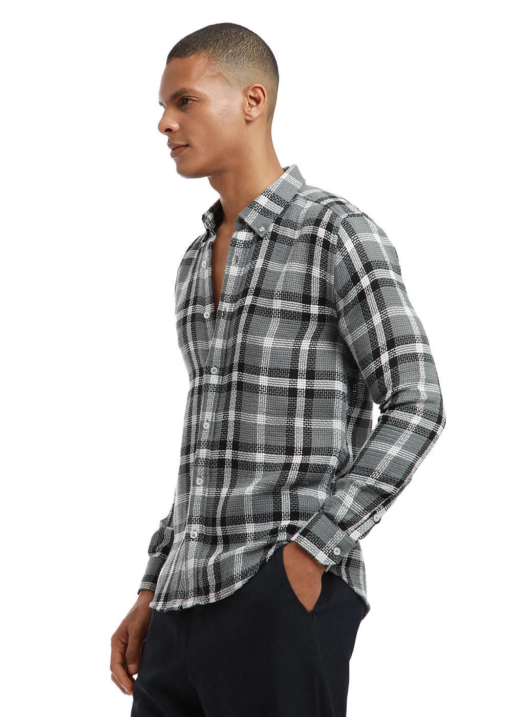 Dulet Gray Check shirt