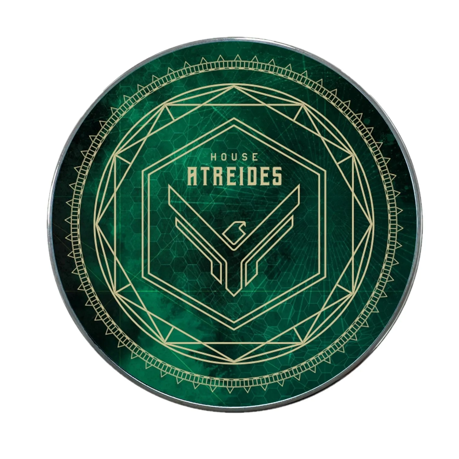 Dune Atreides Qi Wireless Charger With Illuminated Atreides House Crest & Built-In Power Bank