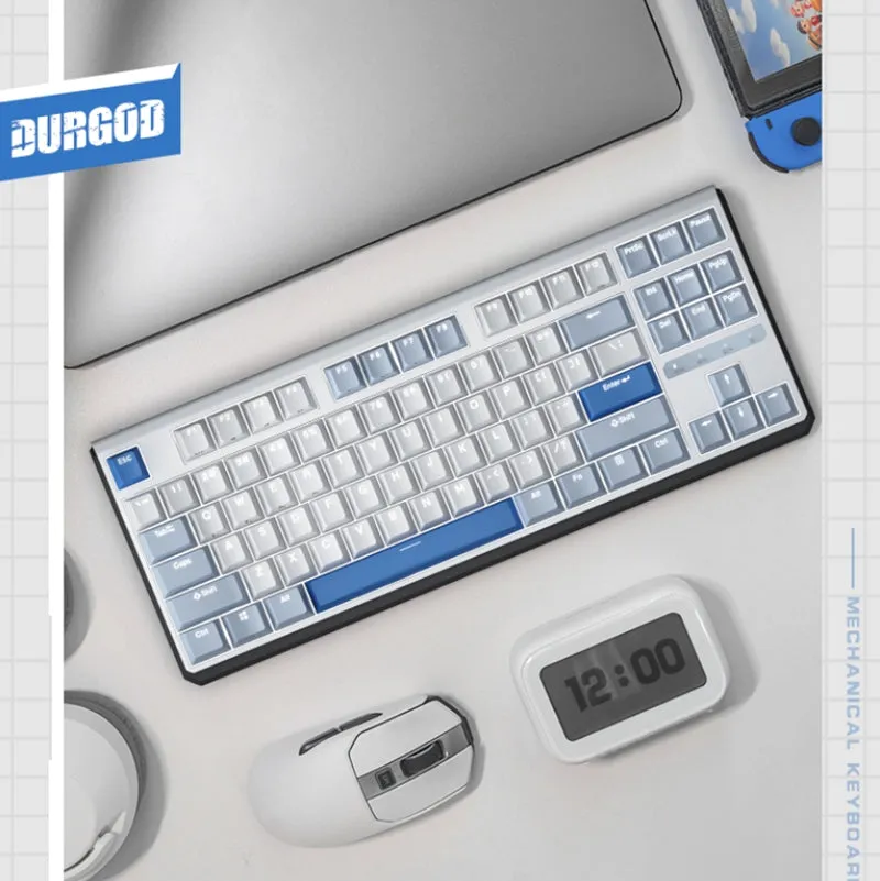 DURGOD K610W/K620W White Backlight Mechanical Keyboard