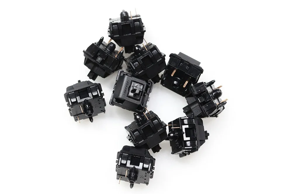 Emogogo Hybrid Black Linear Switch 5pin RGB SMD 60g mx switch for mechanical keyboard 60m POM Nylon H1 16mm Spring Black