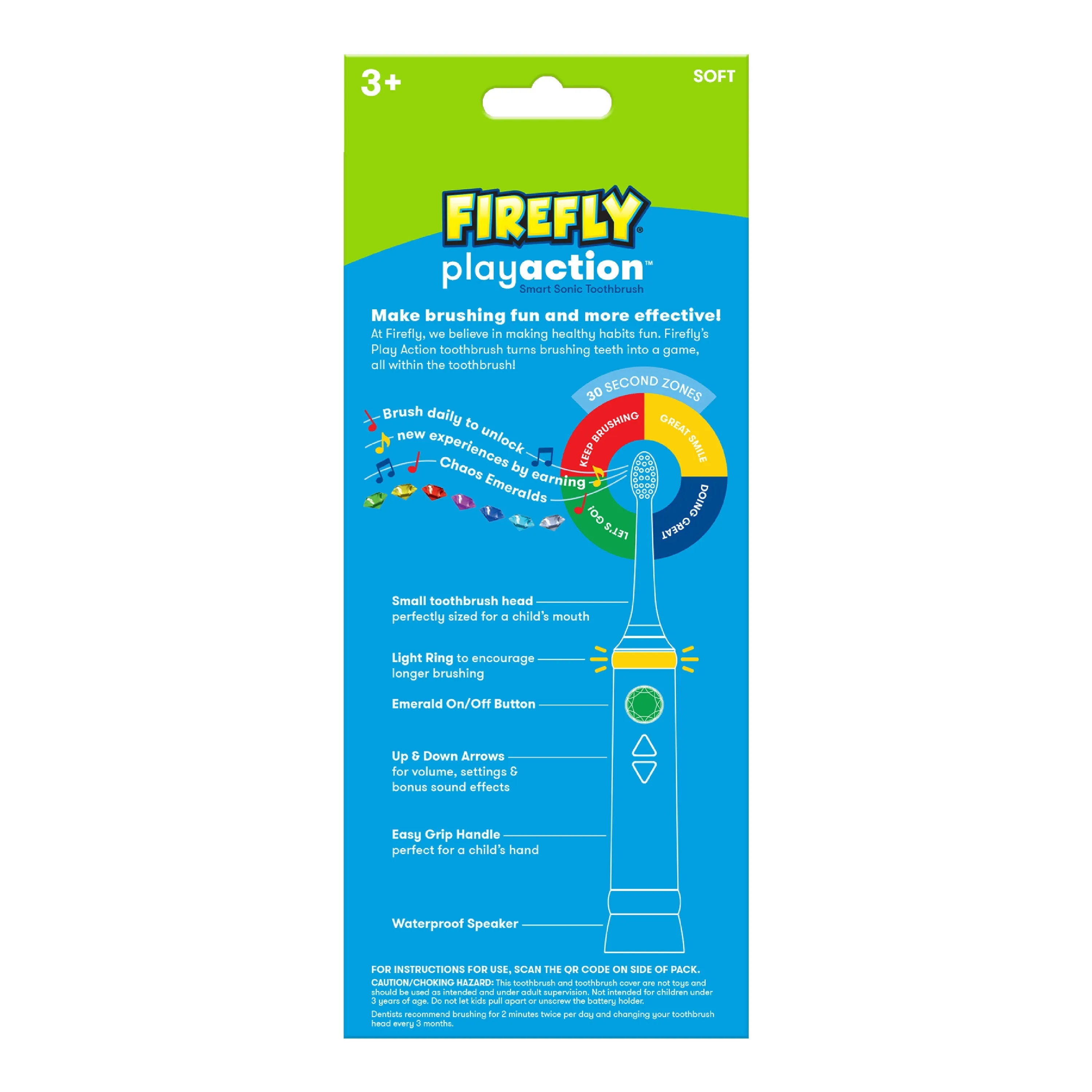 Firefly Play Action Sonic the Hedgehog Battery Powered Toothbrush Kit