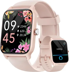 Fitpolo IDW13 Smart Watch for Women, 1.8" HD, Alexa, Bluetooth Call, IP68, Health & Sports Tracker.