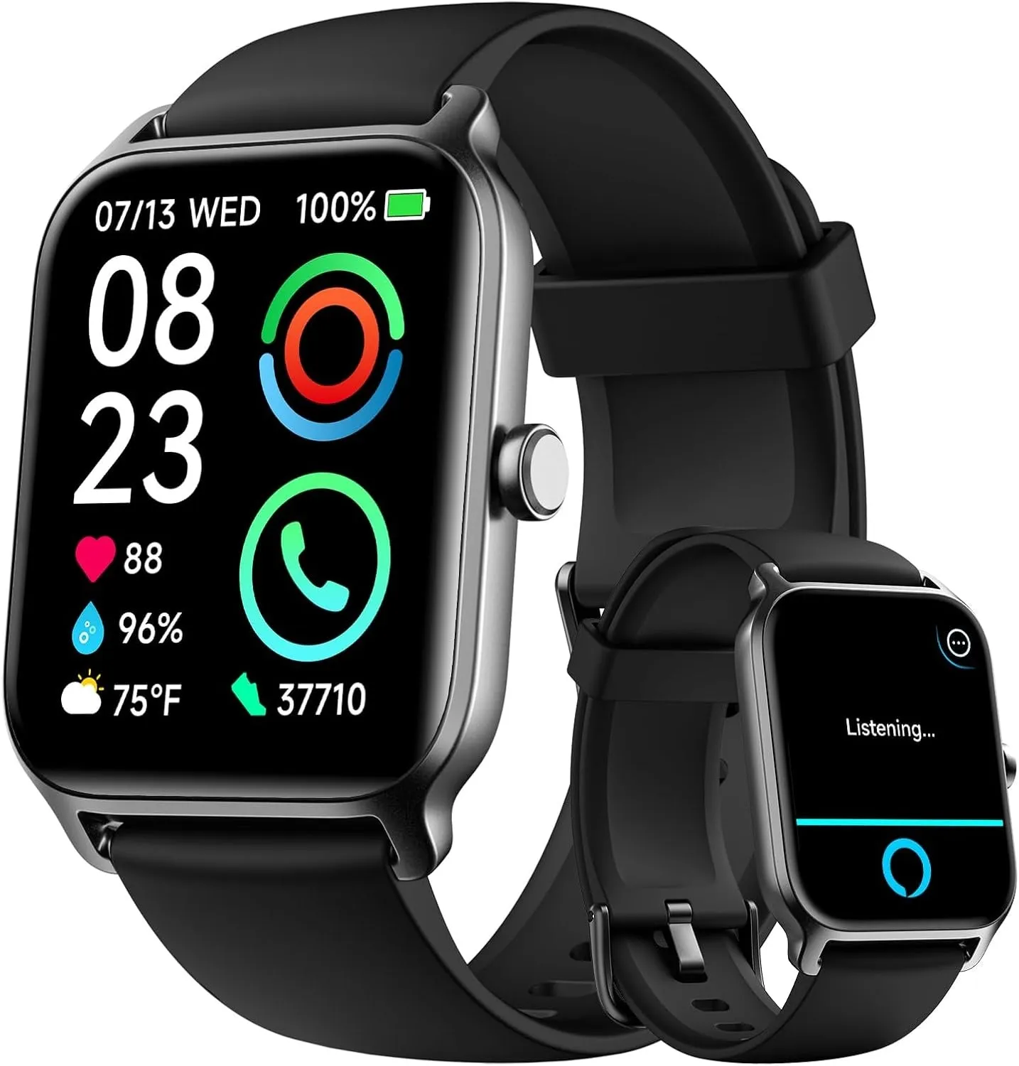 Fitpolo IDW13 Smart Watch for Women, 1.8" HD, Alexa, Bluetooth Call, IP68, Health & Sports Tracker.