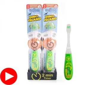 Flashing Dino Island Toothbrush - 14.5cm