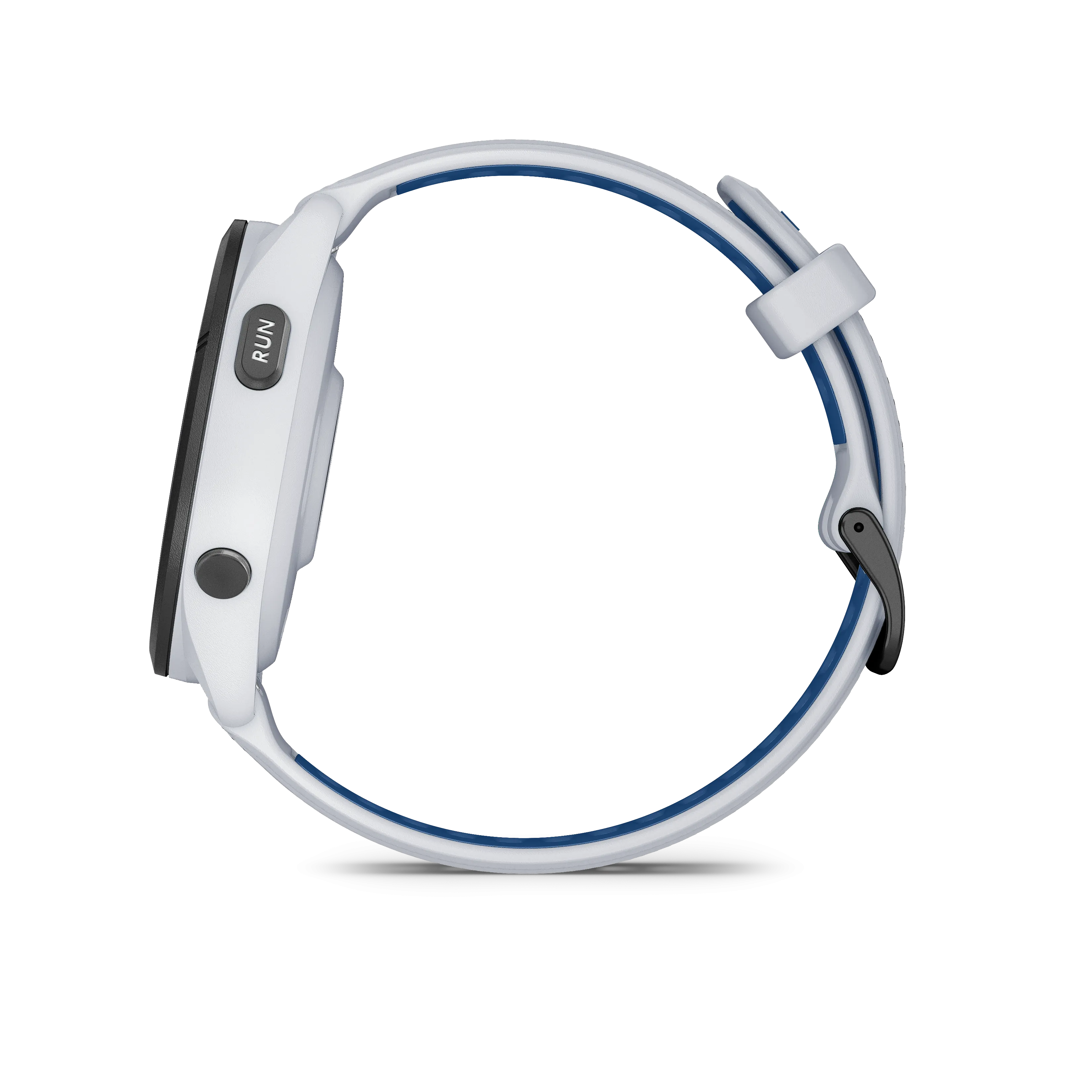 Forerunner® 265 (Black Bezel with Whitestone Case and Whitestone/Tidal Blue Silicone Band)