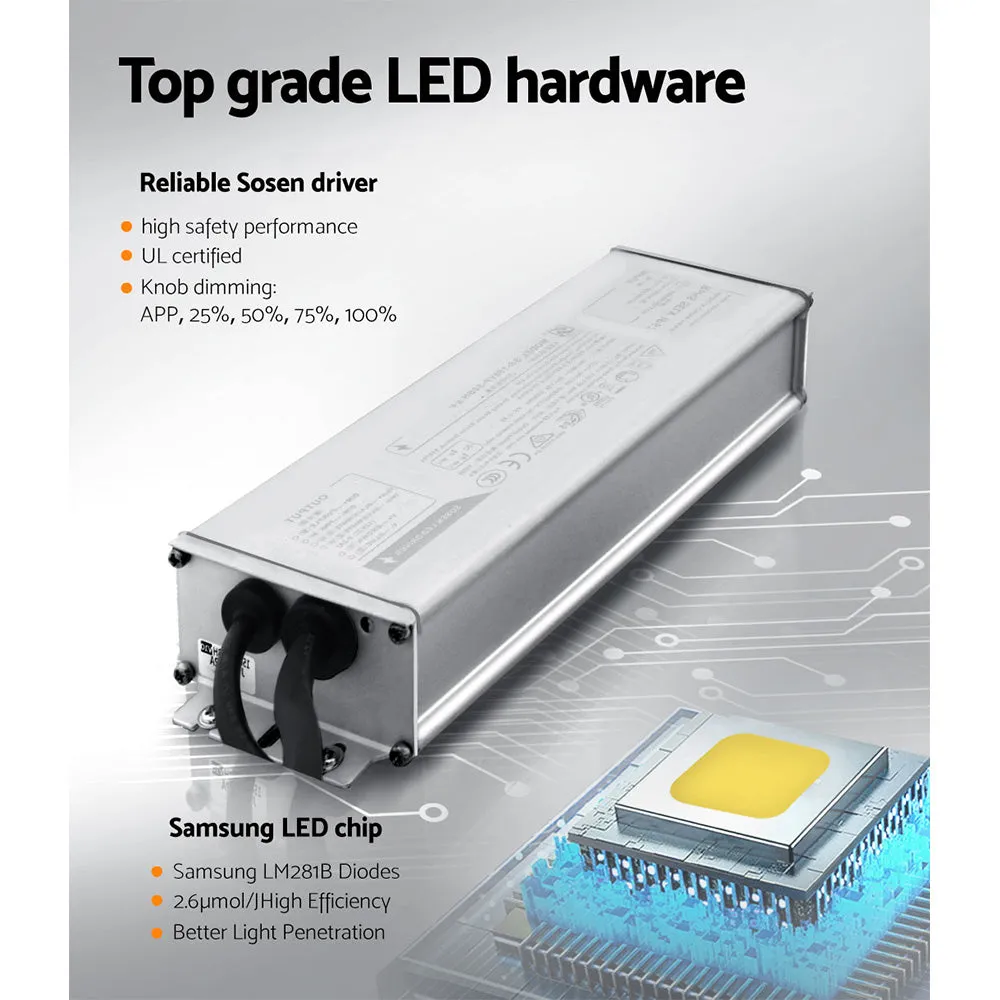 Full Spectrum 1500W LED Grow Light w/ Smart App - Greenfingers