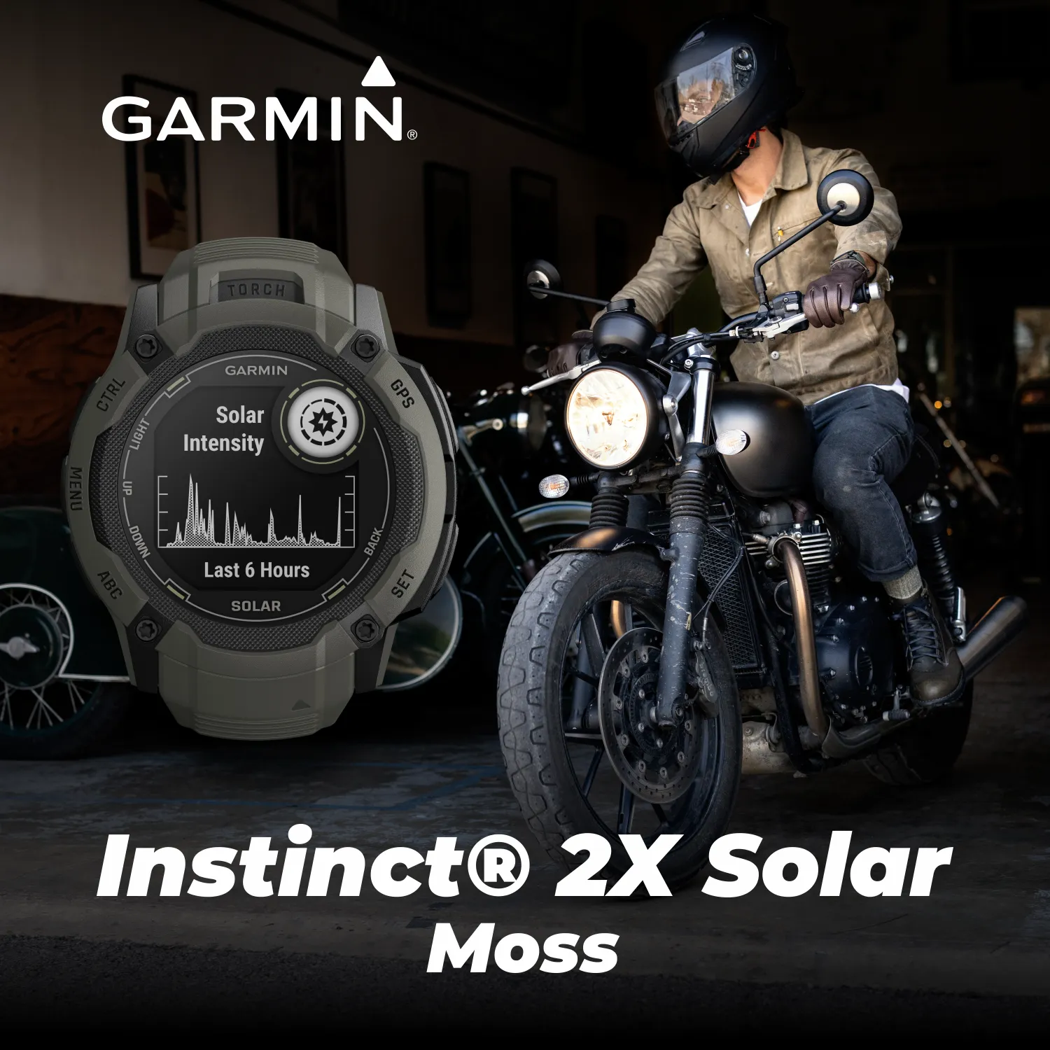 Garmin Instinct 2X Solar Series Rugged GPS Men Smartwatch with Power Glass Lens, LED Flashlight