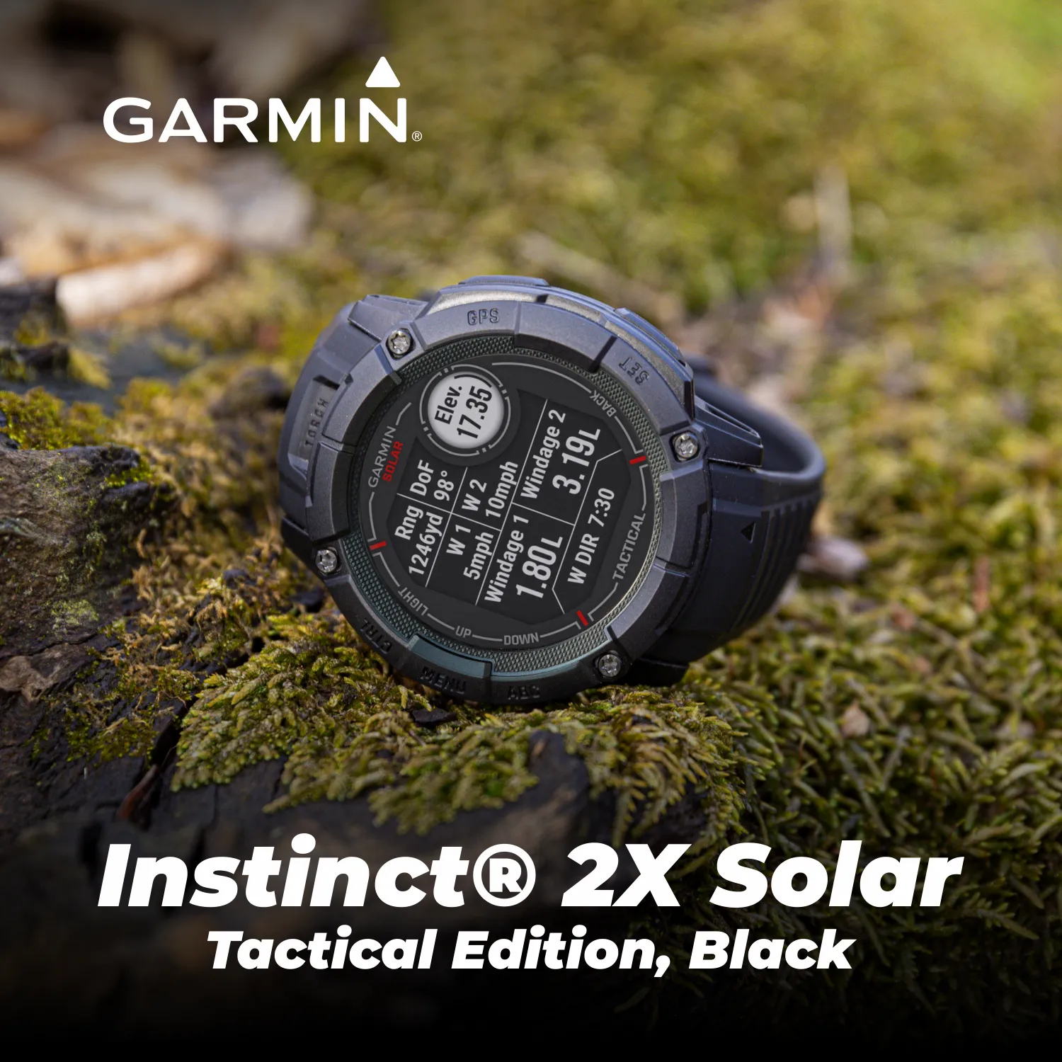 Garmin Instinct 2X Solar Series Rugged GPS Men Smartwatch with Power Glass Lens, LED Flashlight