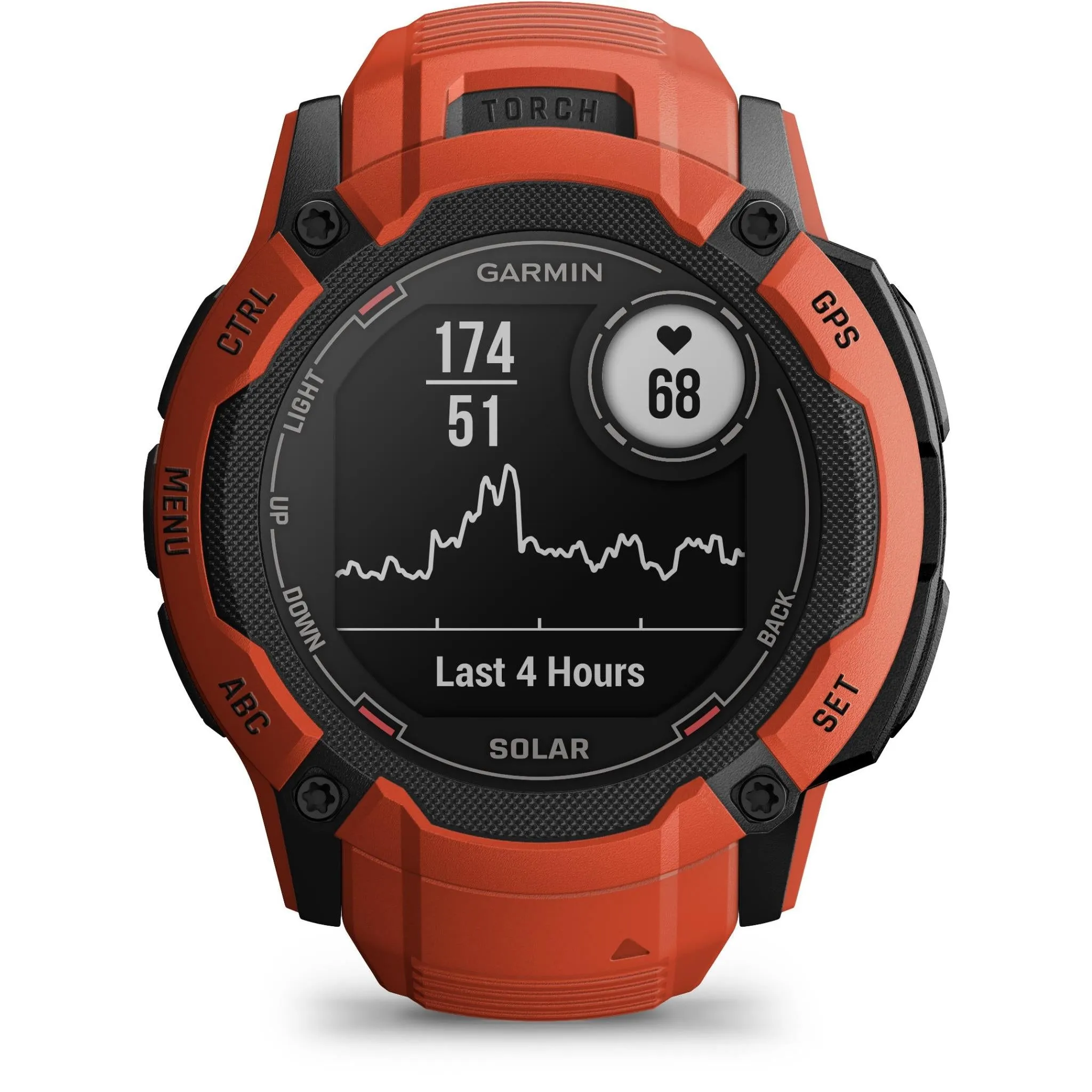 Garmin Instinct 2X Solar Sports Watch (Flame Red)