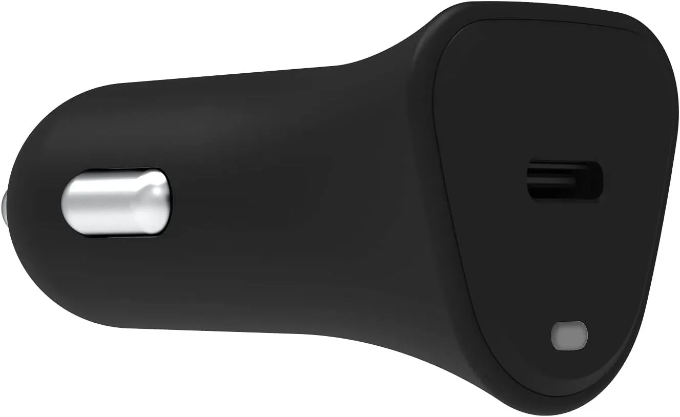 Griffin 18W Power Jolt USB C PD Car Charger with USB C to Lightning Cable Black - GP-083-BLK