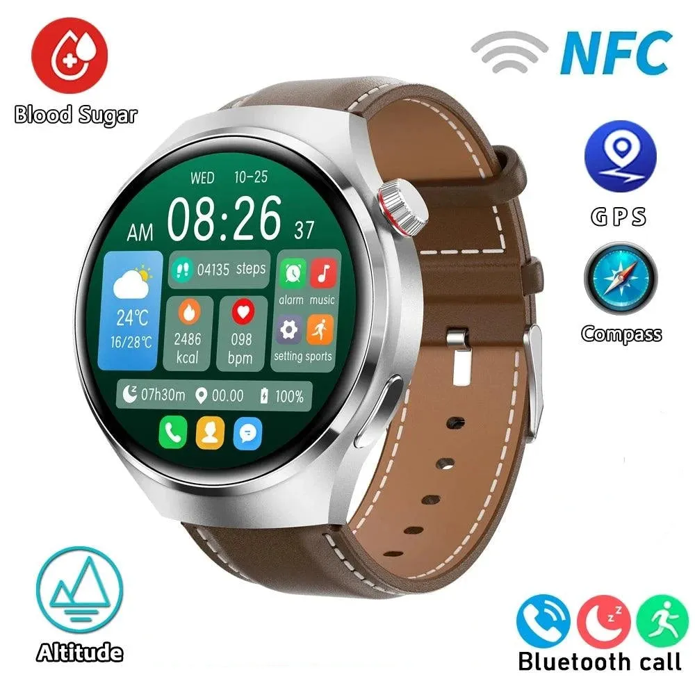 GT4 Pro GPS NFC Smart Watch Men AMOLED Screen IP68 Waterproof 2024