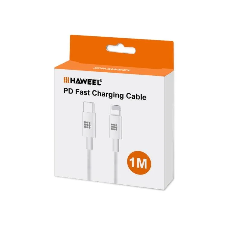 HAWEEL 25W 3A Type-C to Type-C PD Fast Charging Data Cable - 1m Length