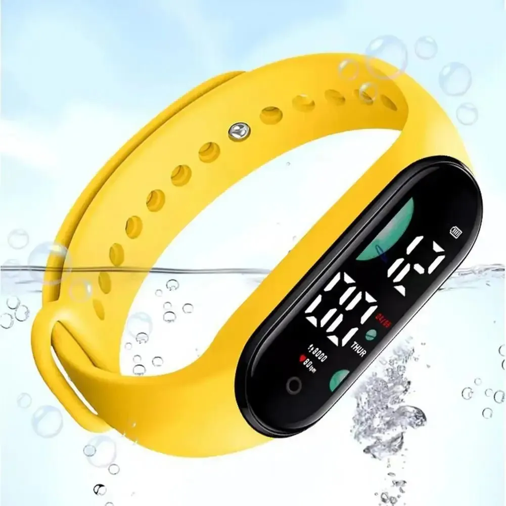 Hot !!M9 Electronic Watch LED Touch Control Waterproof Casual Multifunctional Week Time Display Men Women Unisex Sports Watch