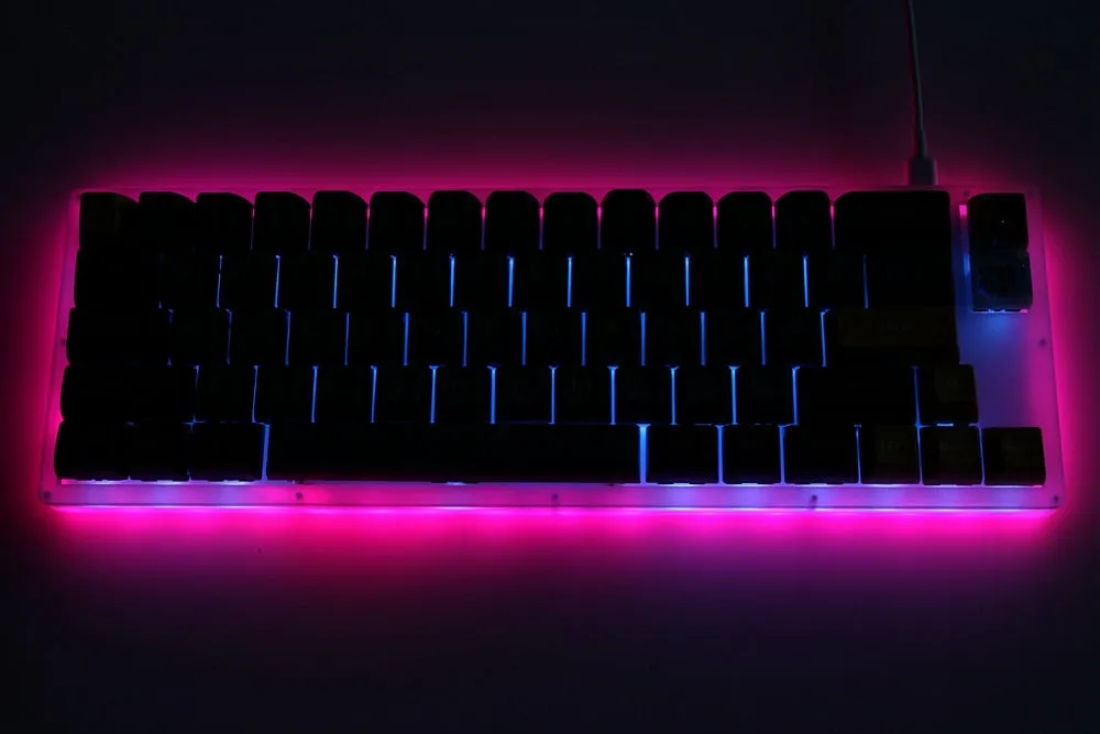 hot swappable YC66 Custom Mechanical Keyboard rgb smd switch type c acrylic case