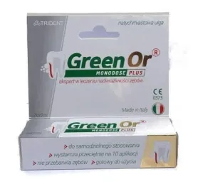 Hypersensitivity tooth Green Or Monodose Plus gel