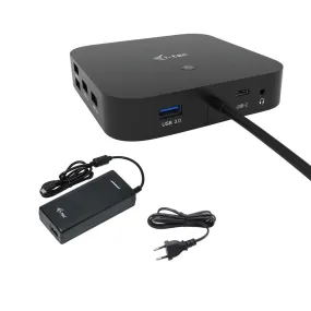 I-Tec Usb-C Hdmi Dp Docking Station With Power Delivery 100 W   Universal Charger 100 W