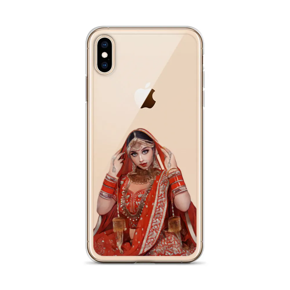 Indian bride illustration iPhone Case