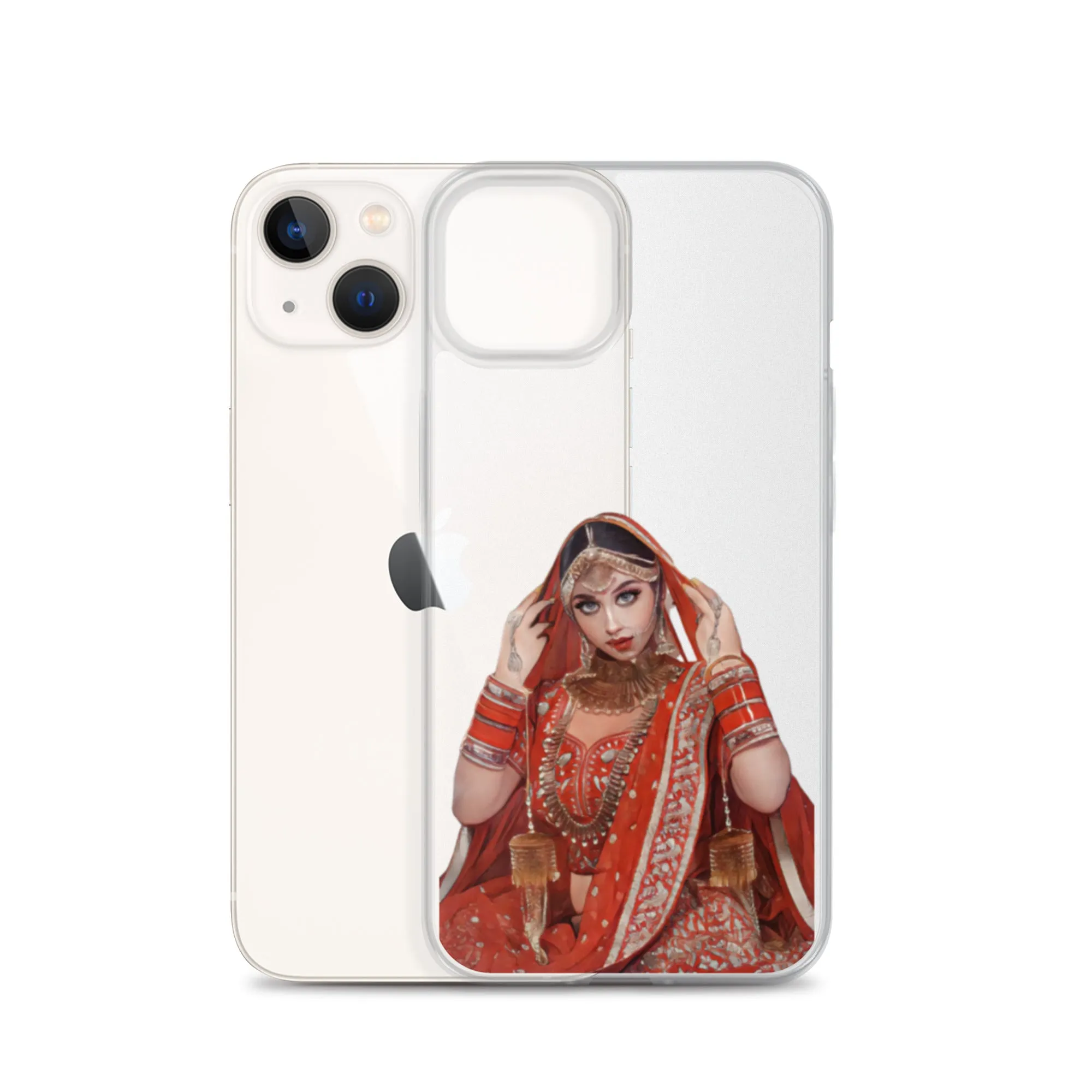 Indian bride illustration iPhone Case