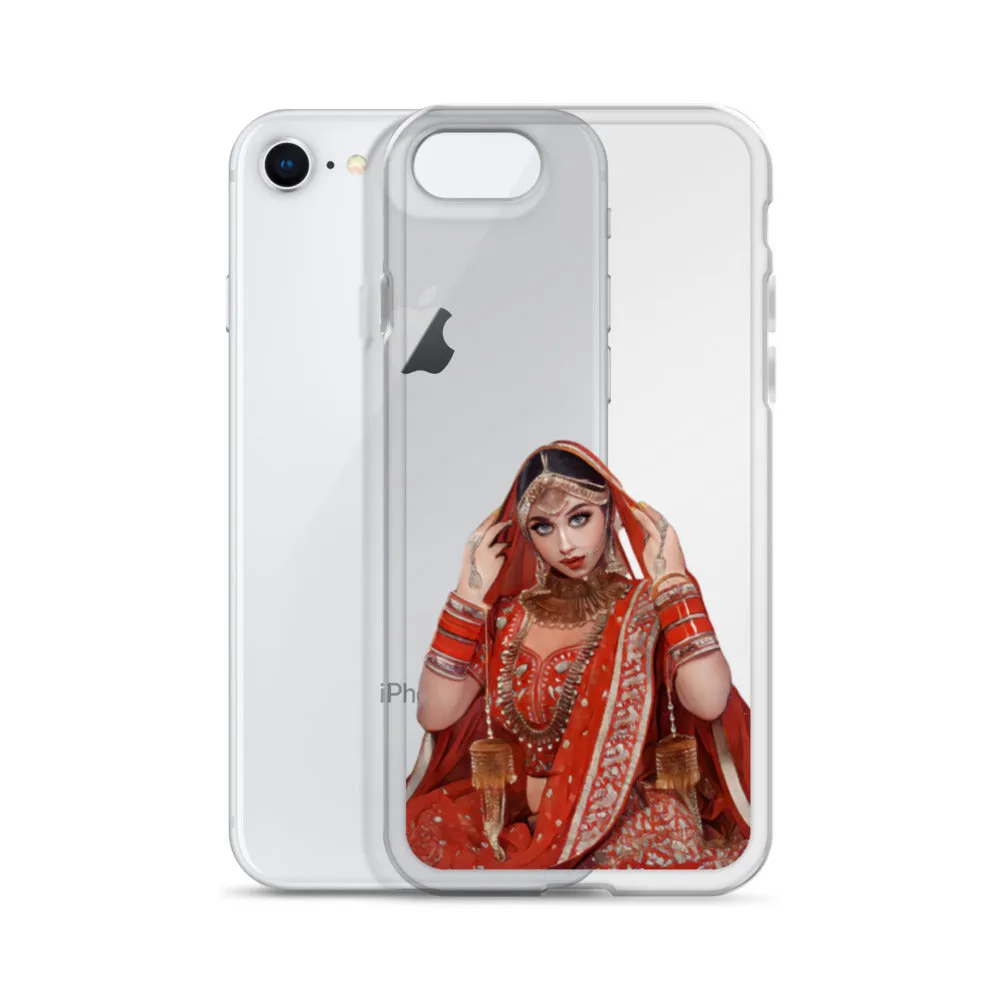 Indian bride illustration iPhone Case