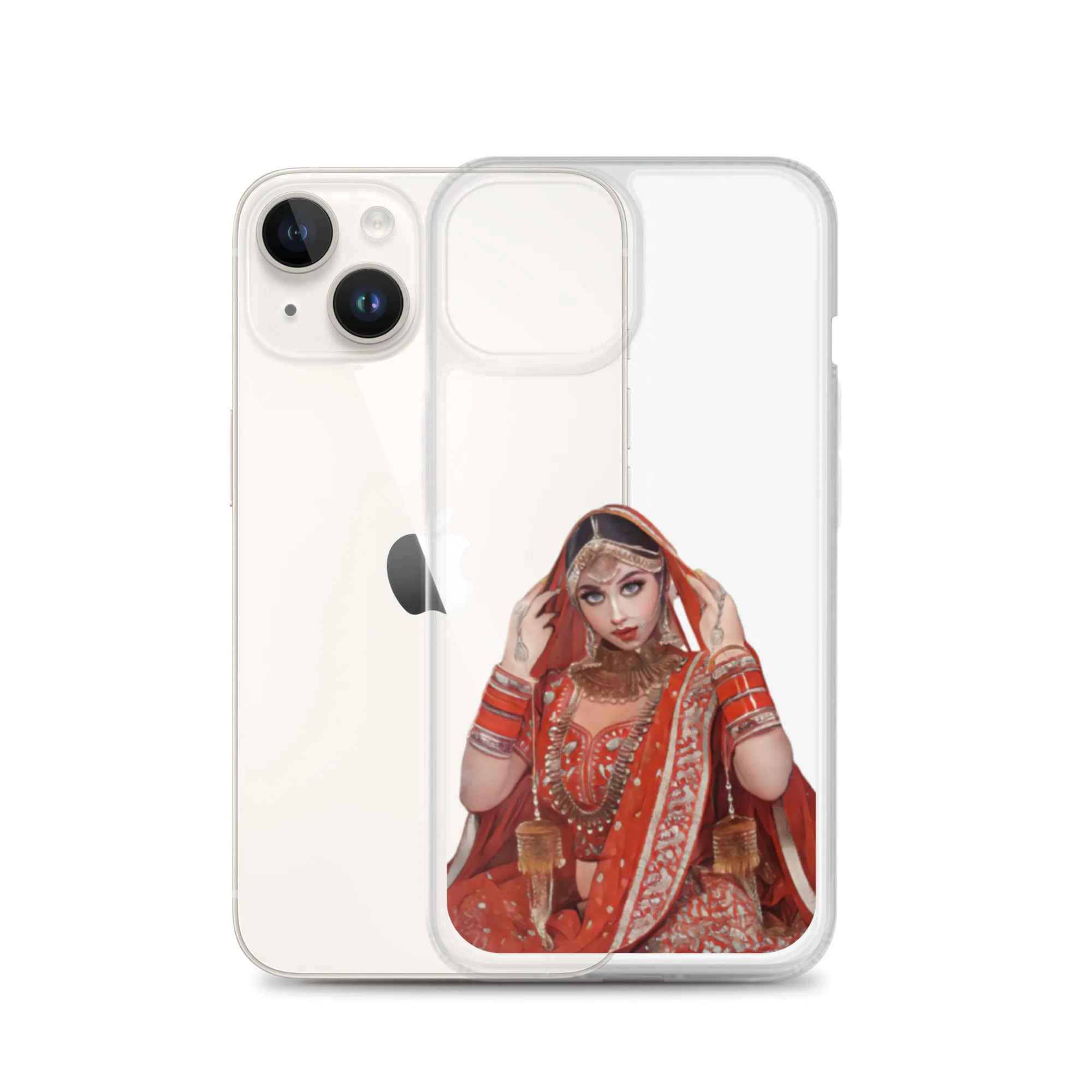 Indian bride illustration iPhone Case