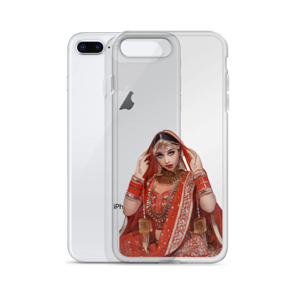 Indian bride illustration iPhone Case