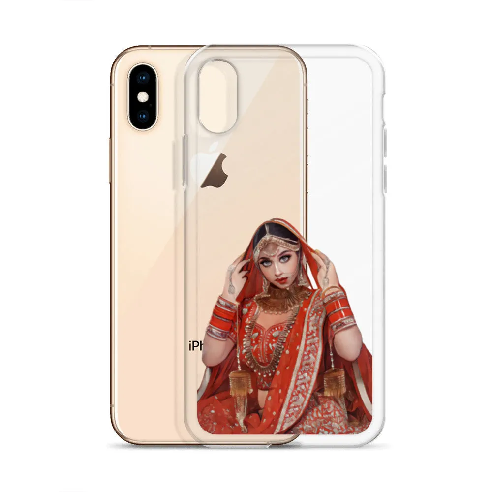 Indian bride illustration iPhone Case