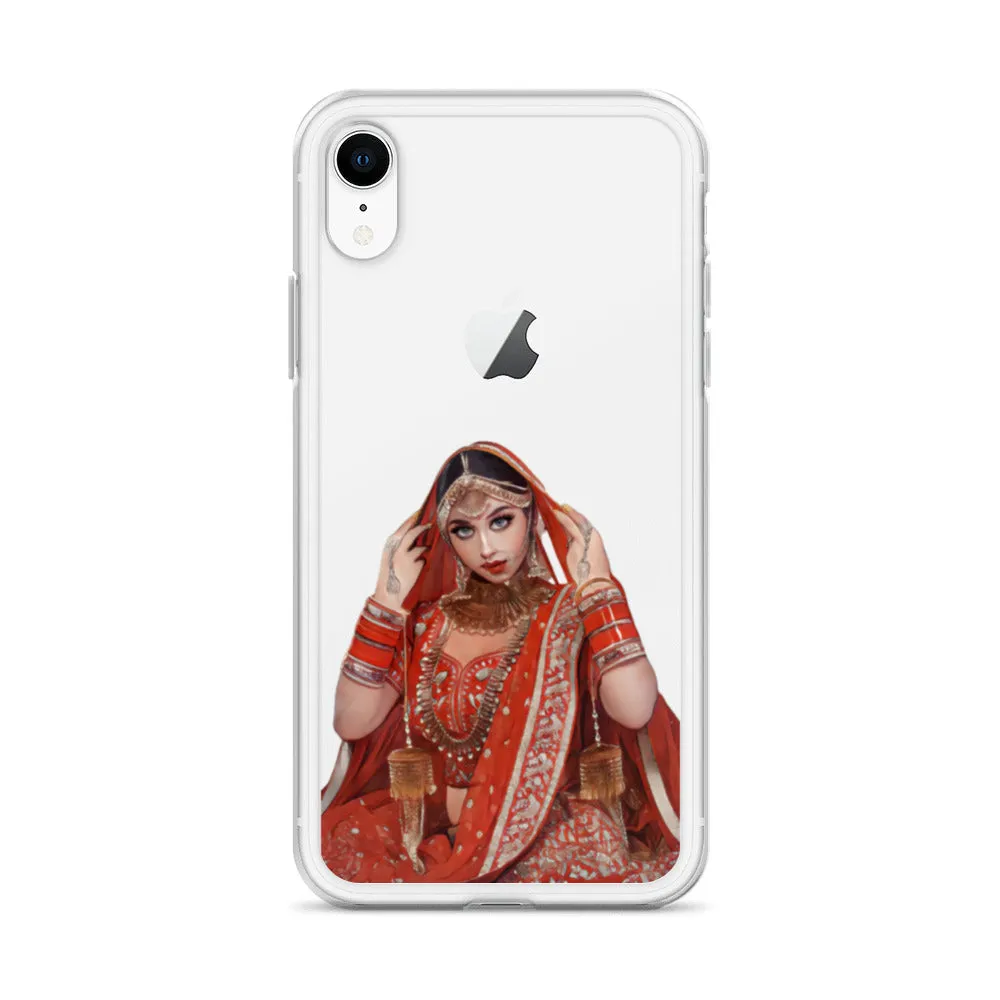 Indian bride illustration iPhone Case