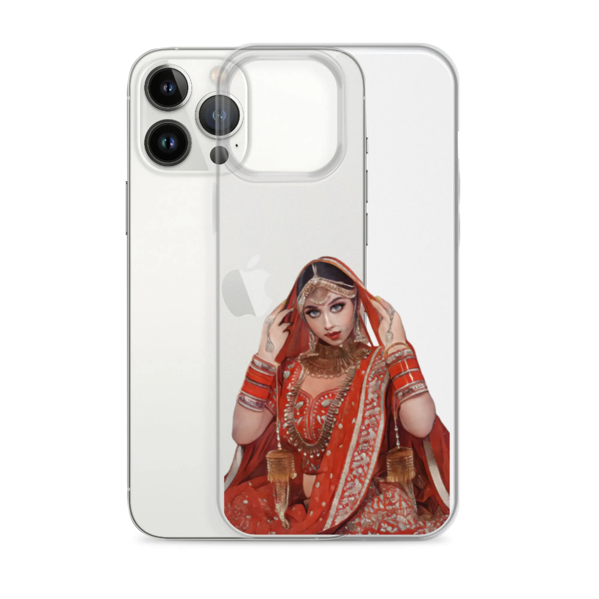 Indian bride illustration iPhone Case