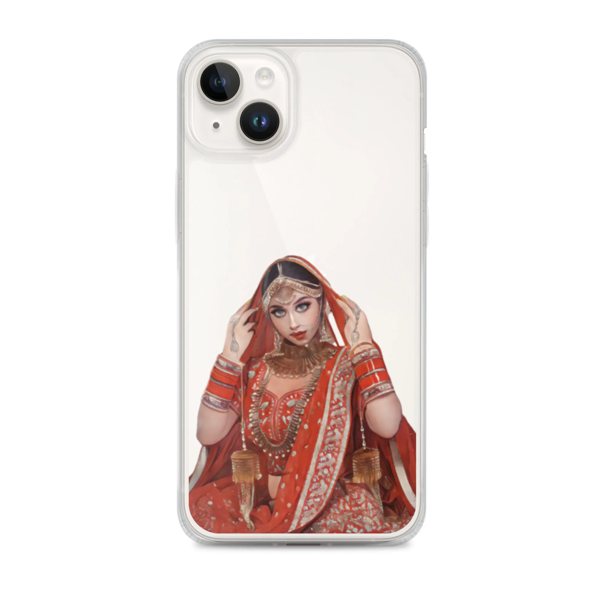 Indian bride illustration iPhone Case