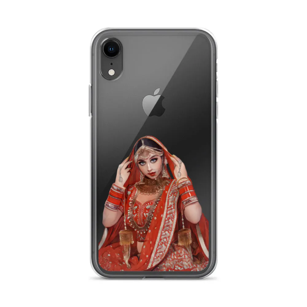 Indian bride illustration iPhone Case