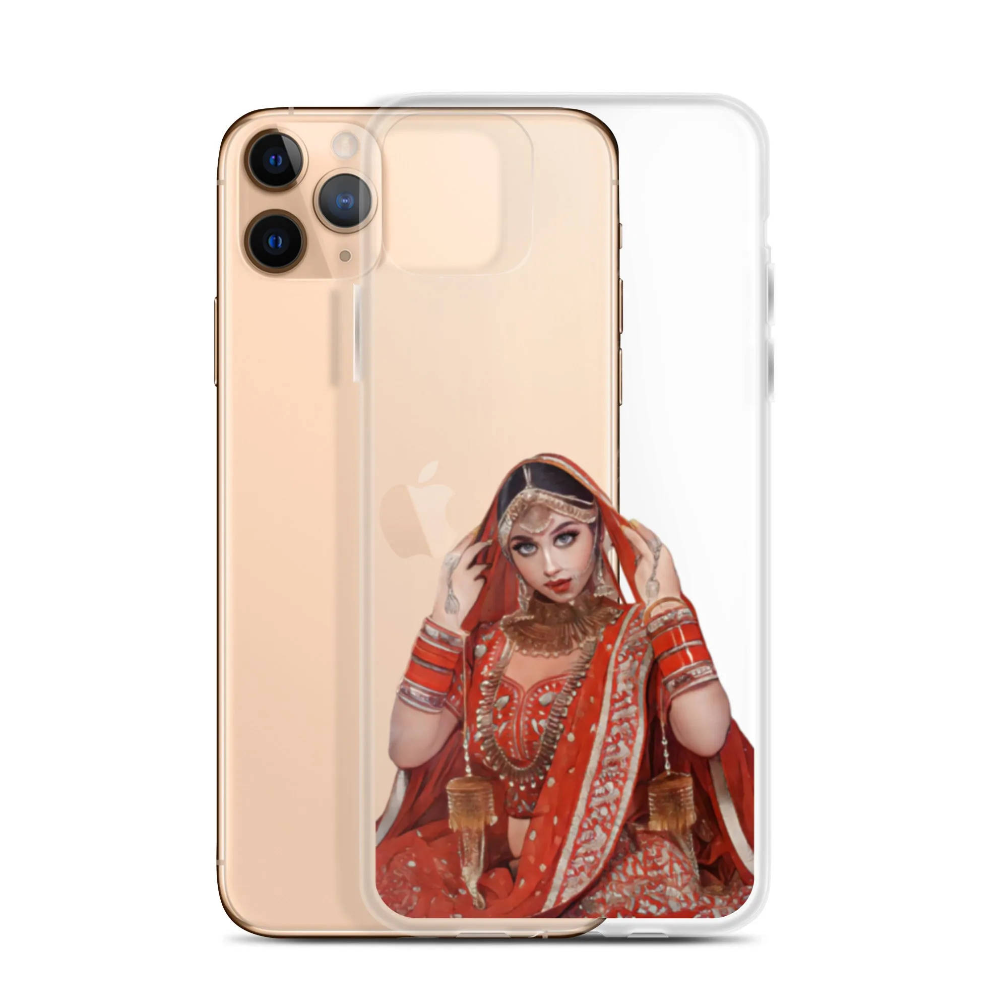 Indian bride illustration iPhone Case