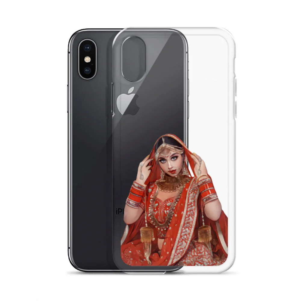 Indian bride illustration iPhone Case