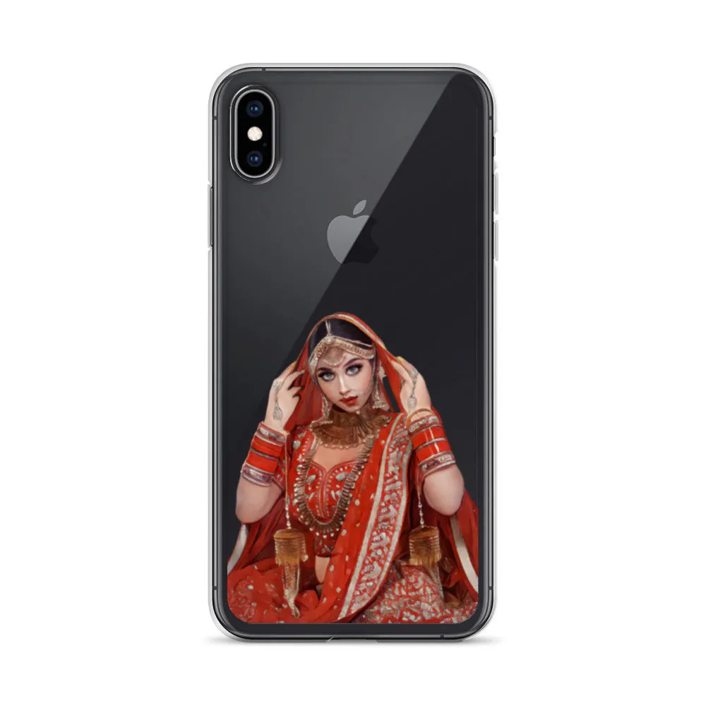 Indian bride illustration iPhone Case