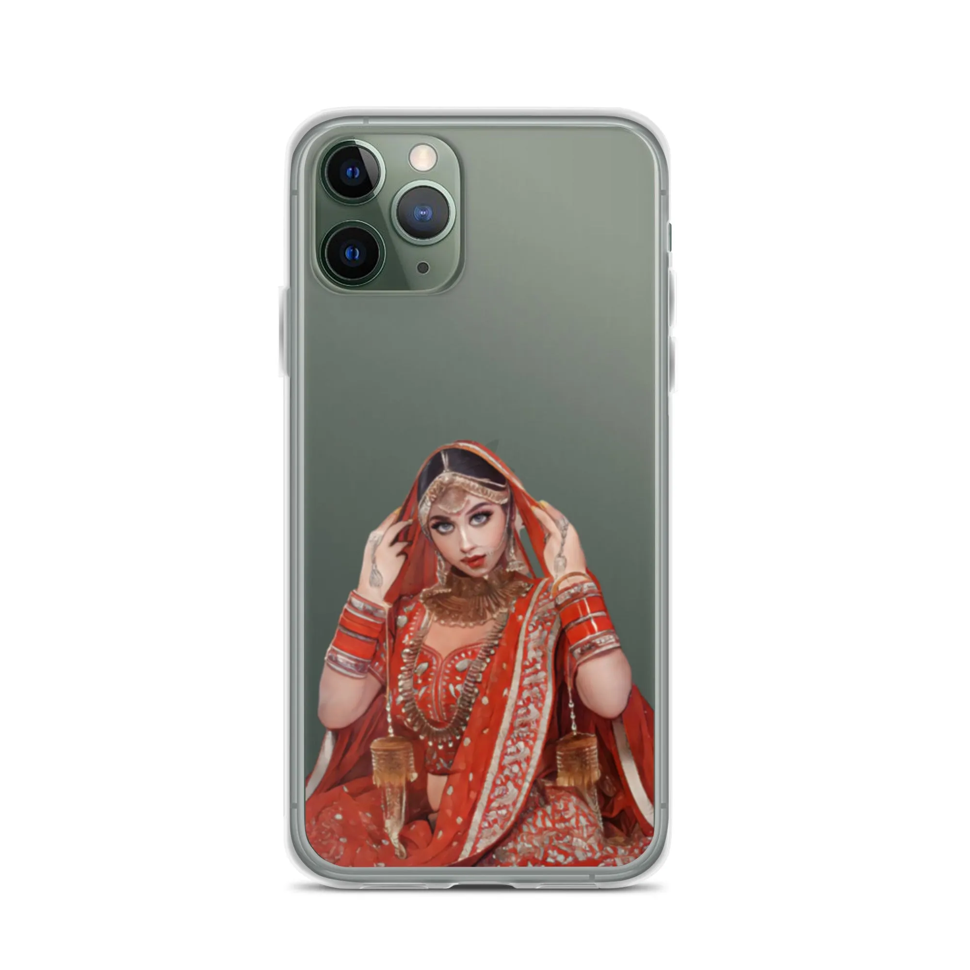 Indian bride illustration iPhone Case