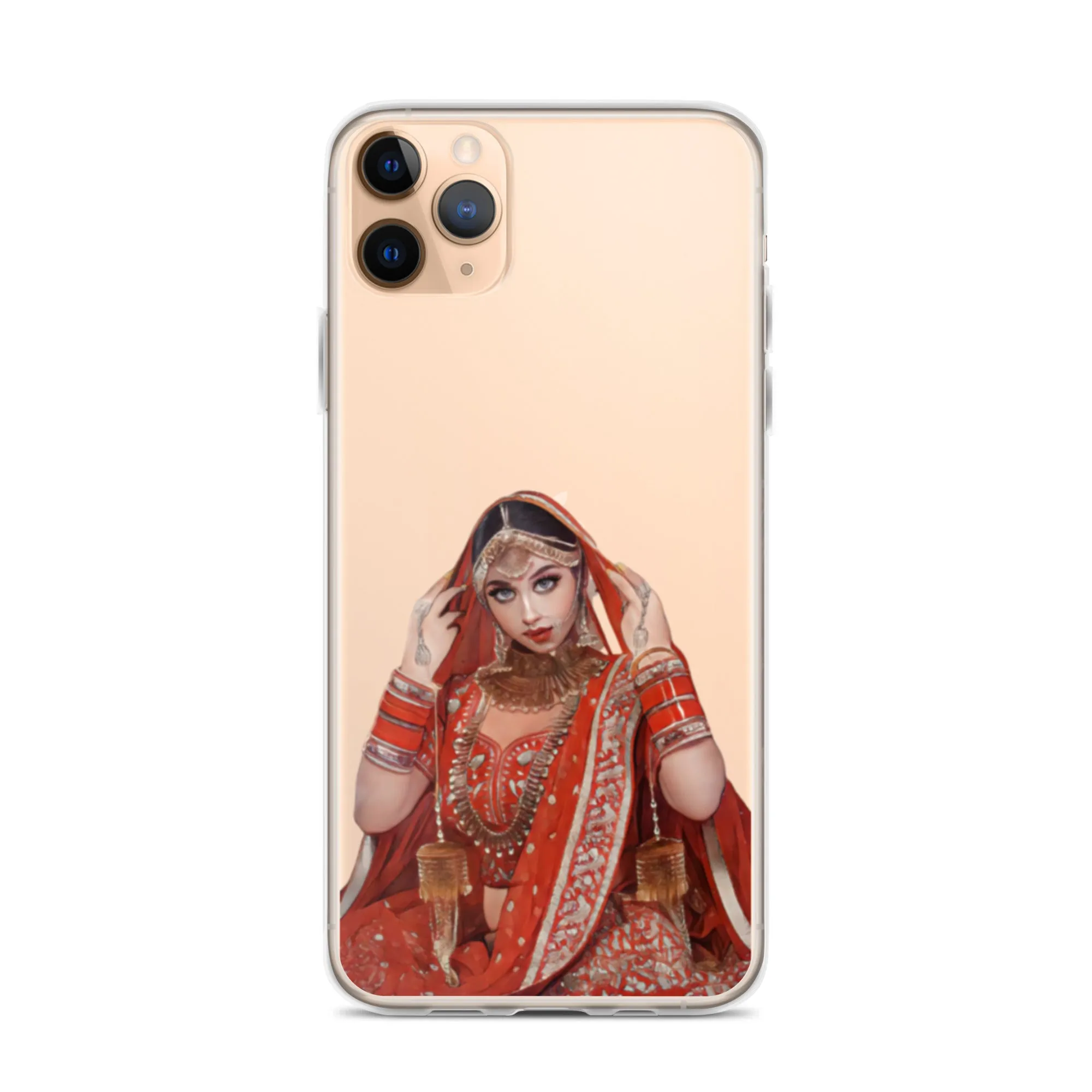 Indian bride illustration iPhone Case