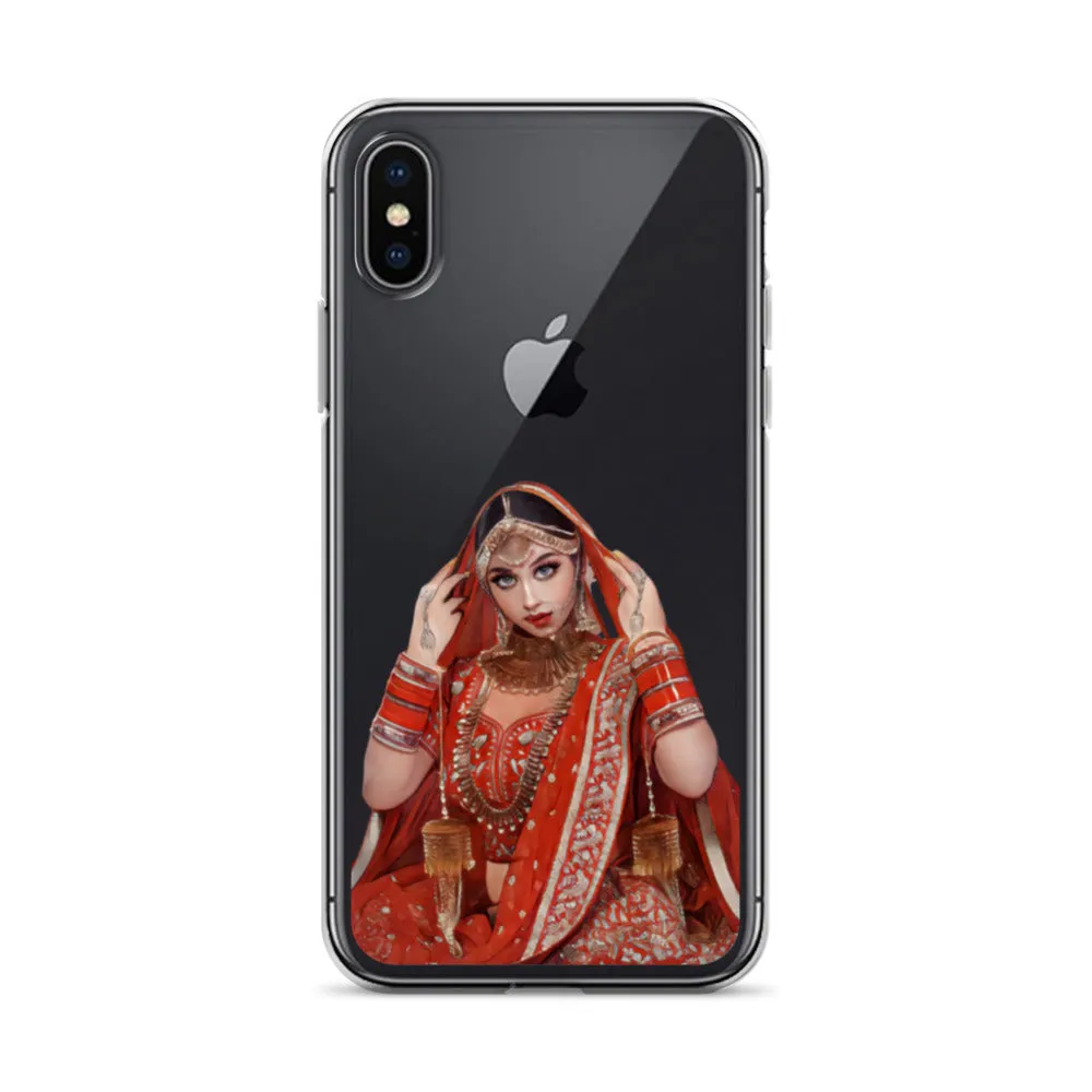 Indian bride illustration iPhone Case