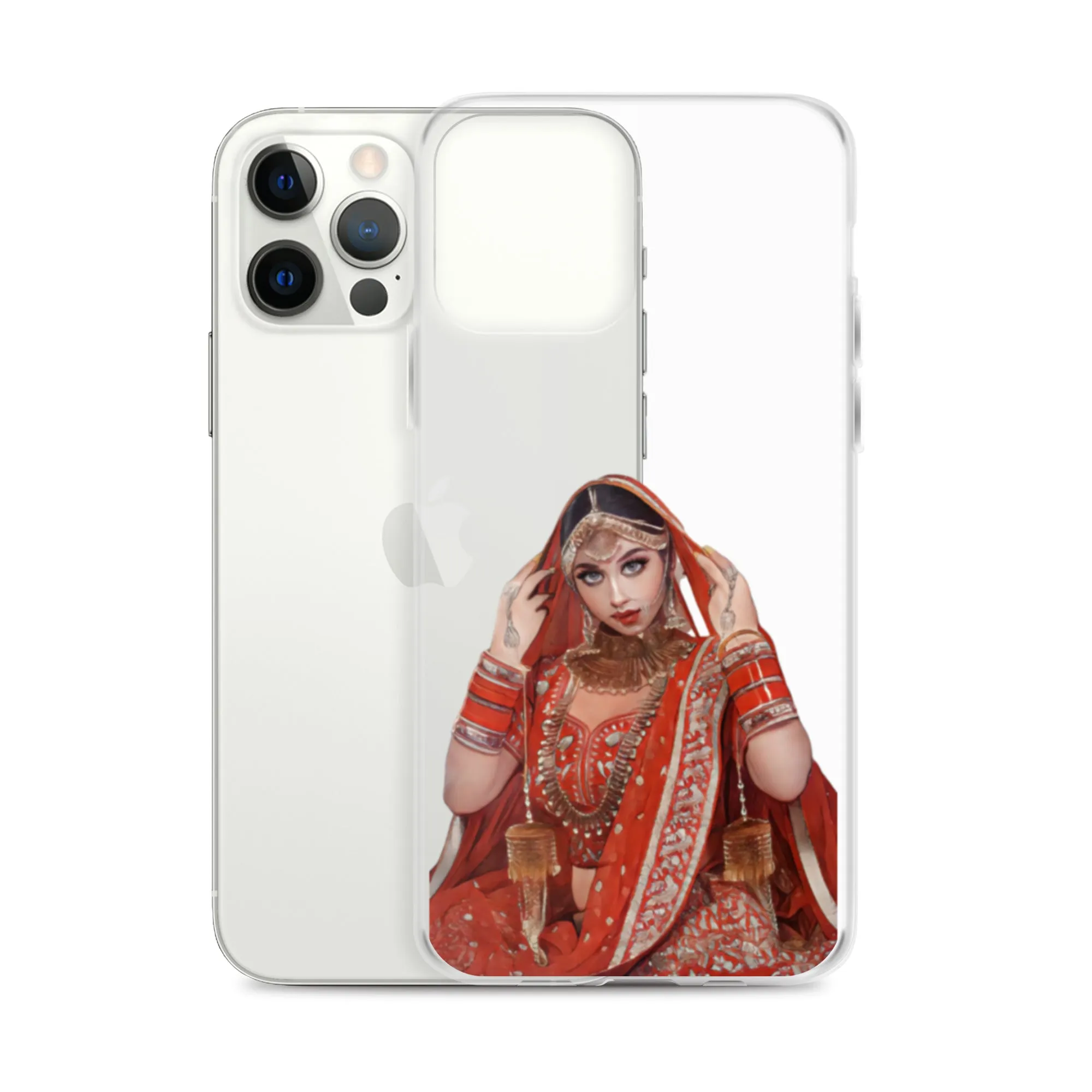 Indian bride illustration iPhone Case