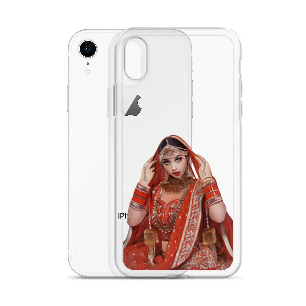 Indian bride illustration iPhone Case