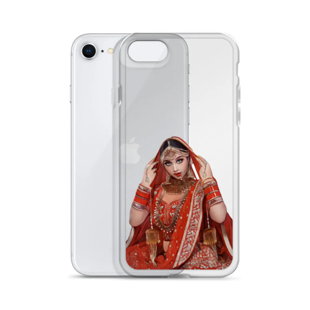 Indian bride illustration iPhone Case