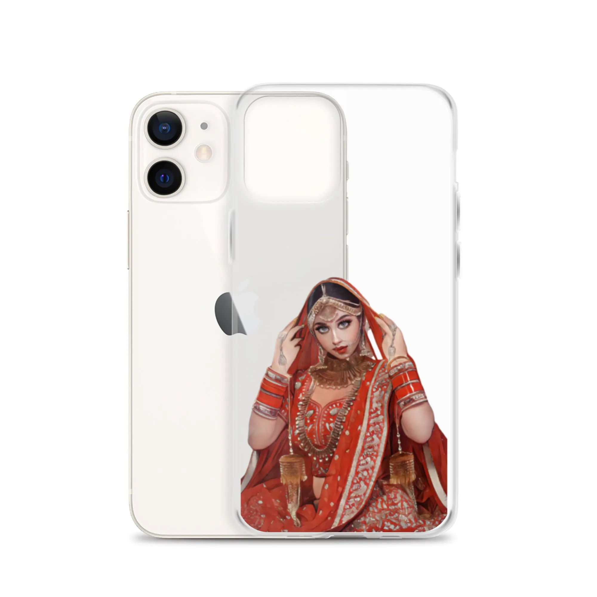 Indian bride illustration iPhone Case