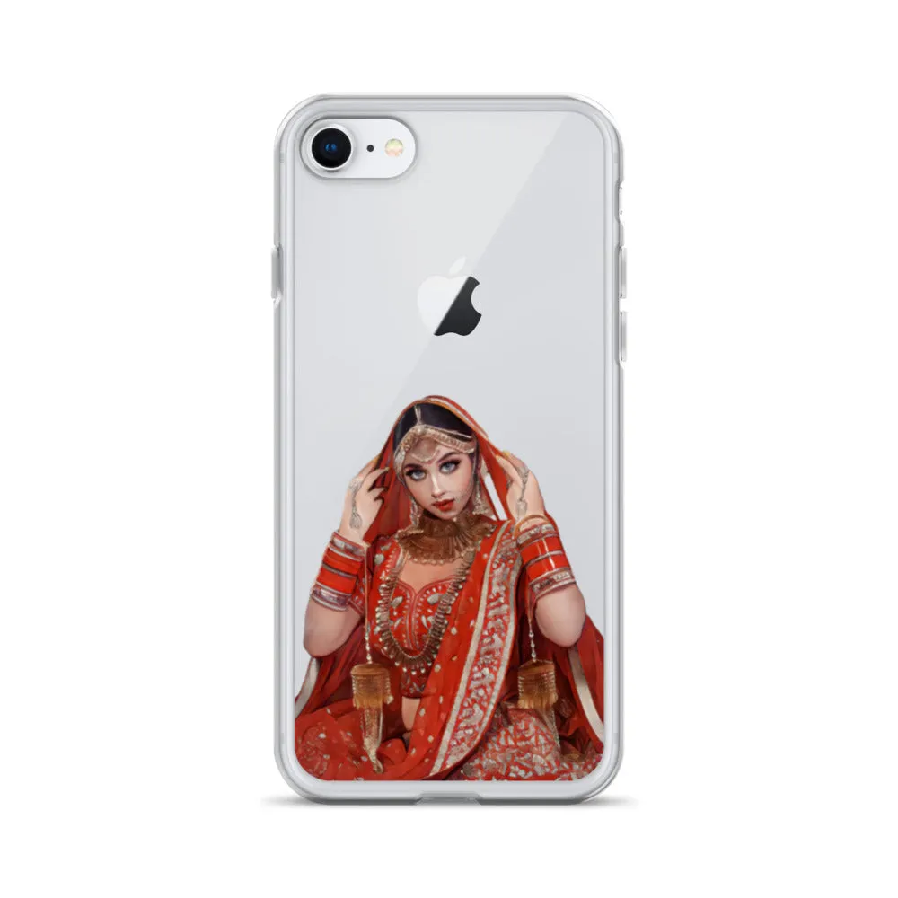 Indian bride illustration iPhone Case