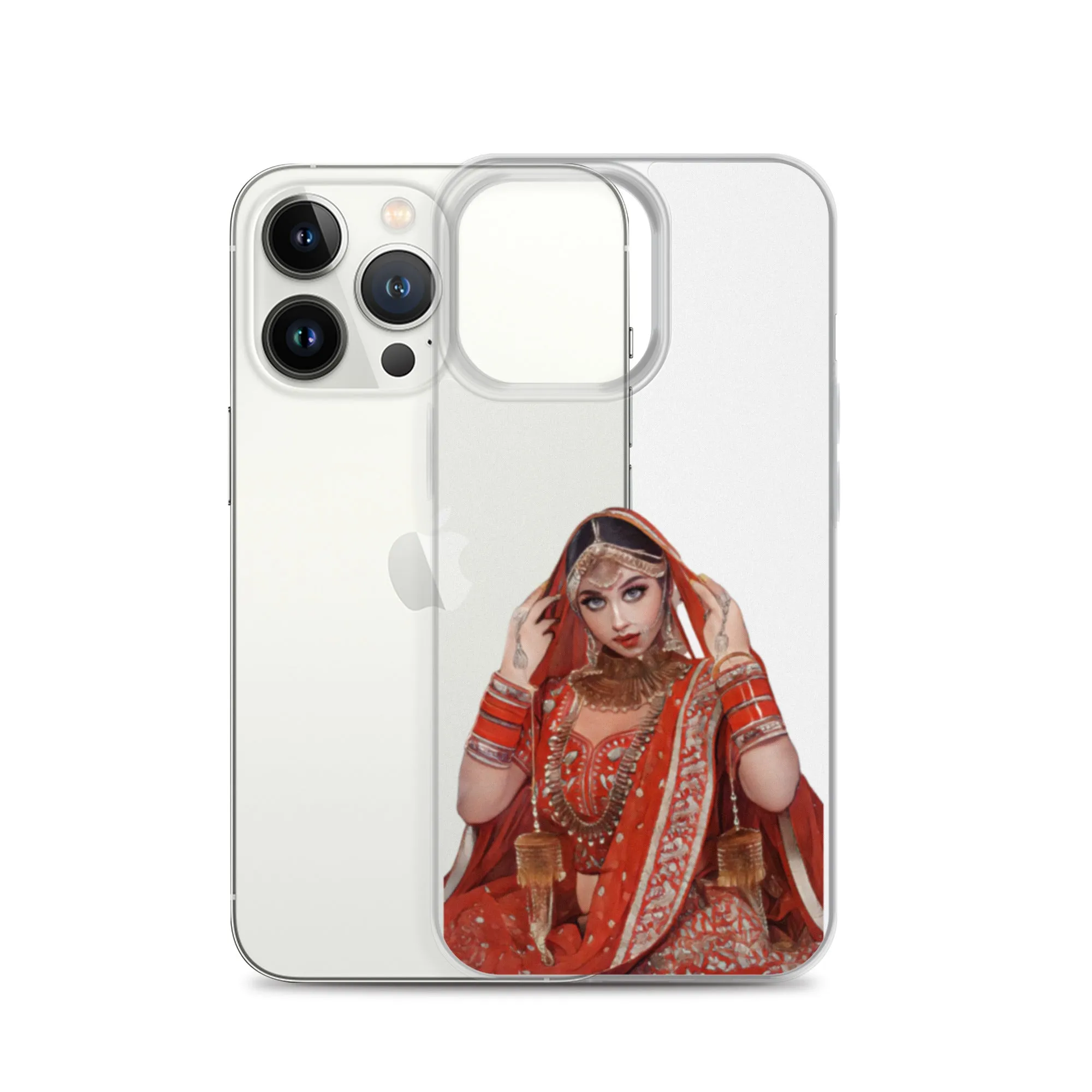 Indian bride illustration iPhone Case