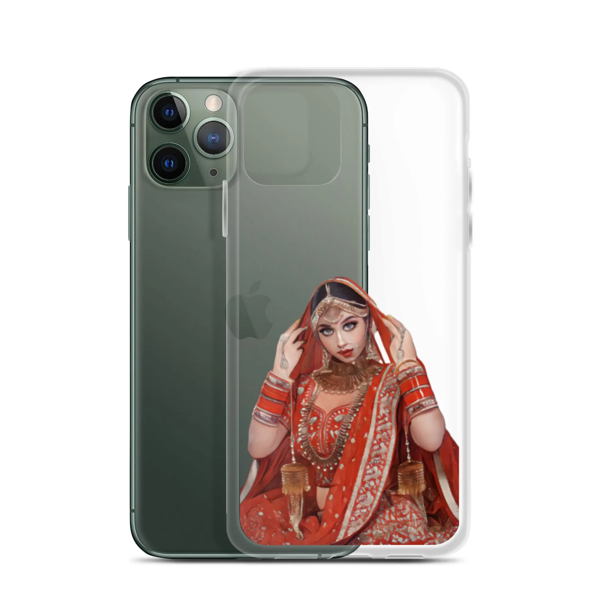 Indian bride illustration iPhone Case