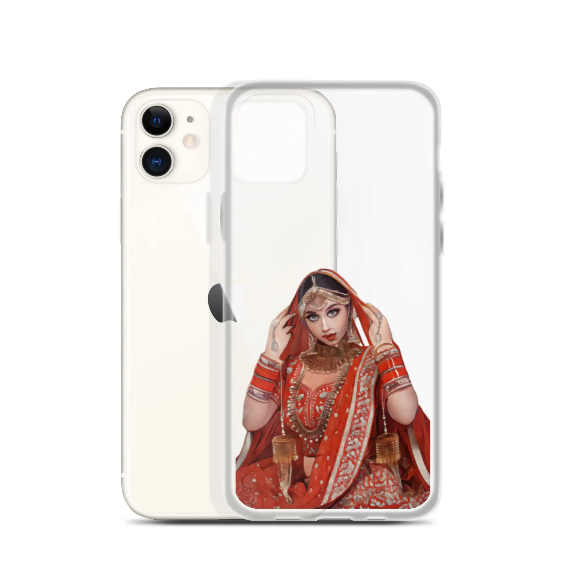 Indian bride illustration iPhone Case